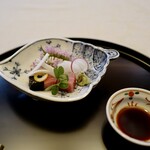 銀座 吉兆 - 墨烏賊、大間鮪、明石鯛