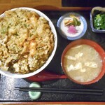 天ぷら処 こさか - かき揚げ丼（大盛り）