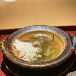 富小路 やま岸 - 白米と蟹のほぐし身入れた雑炊。美味し過ぎます