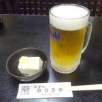 Katsugiya - 生ビールとお通し