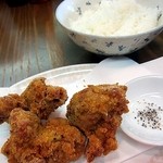 高砂らぁめん房 - からあげセット300円（1個少なく写っています）