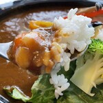 Nozomi Kafe Nanairo - 『遊佐カレー監修 温玉カレー』のカレーライス