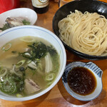 麺哲支店 麺野郎 - 創作塩つけ麺(300g)今日の魚は太刀魚だった