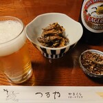 Tsuruya - きもつく（税込550円）+ビール大瓶（税込770円）