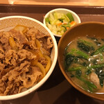 すき家 - 牛丼(並)いわしつみれ汁おしんこセット