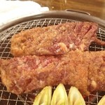 立ち焼きカルビ - ジャンボハラミ300g1980円