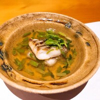 日本料理 幸庵 - 【焼き物】「太刀魚の酒塩焼き　芹餡掛け」