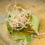 おみ乃 - ・京しろ菜のお浸し ポン酢ジュレで