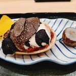 168704932 - 香箱ガニに白子のすり流しトリュフがけ