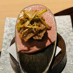 おみ乃 - ・レバーペーストとエシャレットの素揚げ