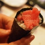 帆掛鮨 - トロ鉄火 手巻き（2012年12月）