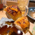 焼鳥 空 - 七本セット 1590円
      ハツ、極上もも、軟骨つくね、砂肝、ちょうちん、コーチンむね