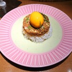 スパイスカレー43 - 瀬戸内レモンポークドライカレー＆枝豆のポタージュ～スパイス煮たまご添え～