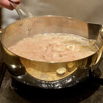 炎水 - 目の前で一番だしが完成