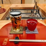 會津懐石 鶴我 - 誕生日おめでとう！乾杯٩(* 'ω' *)و　素敵なグラスも会津塗り