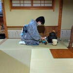 會津懐石 鶴我 - 別邸明静庵（茶室別館）でお茶を頂きます