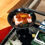 會津懐石 鶴我 - 馬脊髄といくら