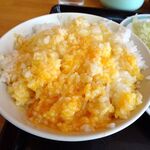 キッチンオトボケ - 肉茄子炒め定食（特盛）、生卵800円