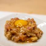 うを徳 - 2022.2 本鮪・毛蟹・真鯵・トマト・新玉葱・鶉卵のタルタル