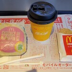 マクドナルド - ドリンク写真:ソーセージエッグマフィンのセット