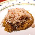 蒼 - 京丹後 魚政より 松葉蟹のリゾット。幻の松葉蟹。この蟹を取れる船は一艘しか無いそう。