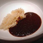 蒼 - 但馬玄のビーフカレー。強烈なヤツ。コンソメで炊いたご飯も、やっぱり美味。