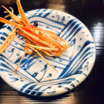 赤坂 詠月 - ◎ お刺身のボタン海老のアタマを焼いて