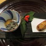 広尾 一会 - 次は柊の葉が添えられたこの二品が。