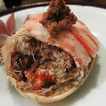 広尾 一会 - 中には身と共にみそと内子がたっぷりと。