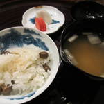 広尾 一会 - お食事はむかごご飯でした。