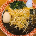 ねぎっこ - 料理写真:黒ネギみそラーメン&味付たまご&からしみそ中辛