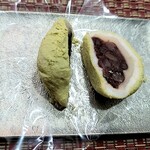 御菓子司 塩芳軒 - 羽二重に白餡と粒餡