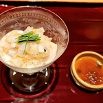 銀座 しのはら - 中はトラフグの白子和え