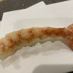 てんぷら 一心 -  ⒉車海老～ もそもそして、甘味少ない