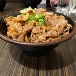 精肉・卸の肉バルSanoso - カルビ丼(下)肉増増