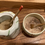 てんぷら 一心 - 自家製塩とヒマラヤ塩