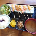 Honbashinsekainoazi kushikatsuoban - 串カツランチ（850円）2022年2月