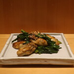 こころや - 牡蠣とほうれん草バター醤油炒め