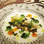 La maison du caviar 17℃ - 5時間蒸したアワビ　瀬戸内キャビアのソース