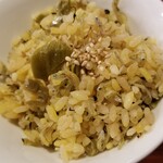 麺屋 六感堂 - ヂャコと高菜の炊込みご飯（ハーフ）