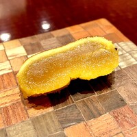 すし 良月 - 味噌漬けにした唐墨は少し炙りを入れて
