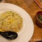 元祖ぴかいち - 同行の小5娘が頼んだ、スープ付きのチャーハン。