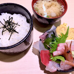 いきいき亭 - ミニ金沢丼（味噌汁付）