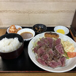 肉料理の店 松の家 - ミニステーキ定食with単品コロッケ