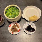 Kamaage Udon Ten Aoyama - トッピングと佃煮