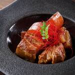 Meltingly braised Kuroge Wagyu beef