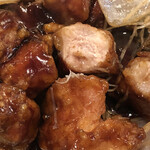 食堂ぶた - 黒酢酢豚のアップ