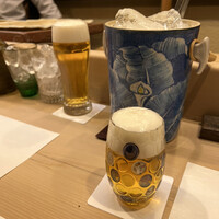 うを徳 - 生ビールジョッキと一口生ビール