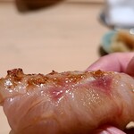 たつ庄 - のどぐろ、脂ノリノリ、皮目を少し炙ってあります。