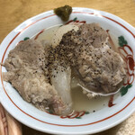 恵比寿ハジカミ - 塩豚煮込み。トロトロで味染みてて美味かった。